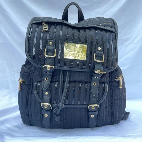 Juicy Couture | Bags | Juicy Couture Black Sequin Backpack  display picture 3